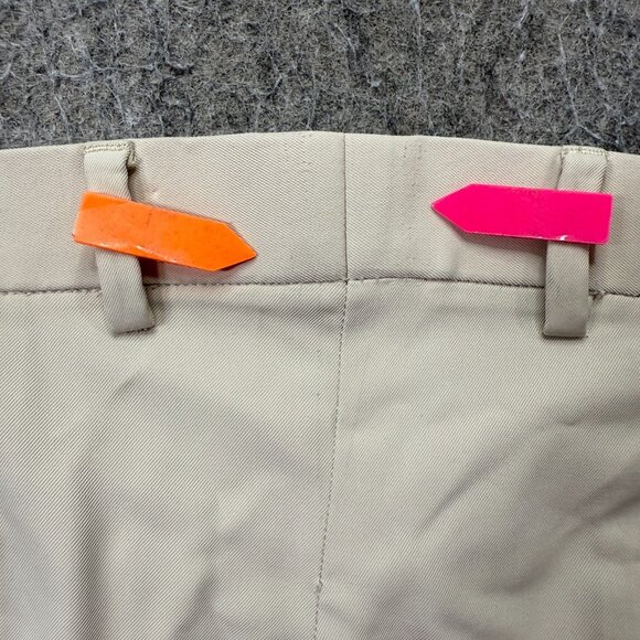 Peter Millar Wicking Salem High Drape Performance Shorts Men 40 Beige 7" Crease - Picture 11 of 16